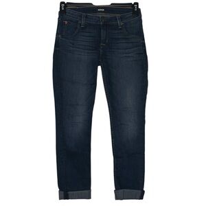 Hudson Bacara Crop Straight Cuffed Jeans Flap Pockets Women’s dark blue Size 25